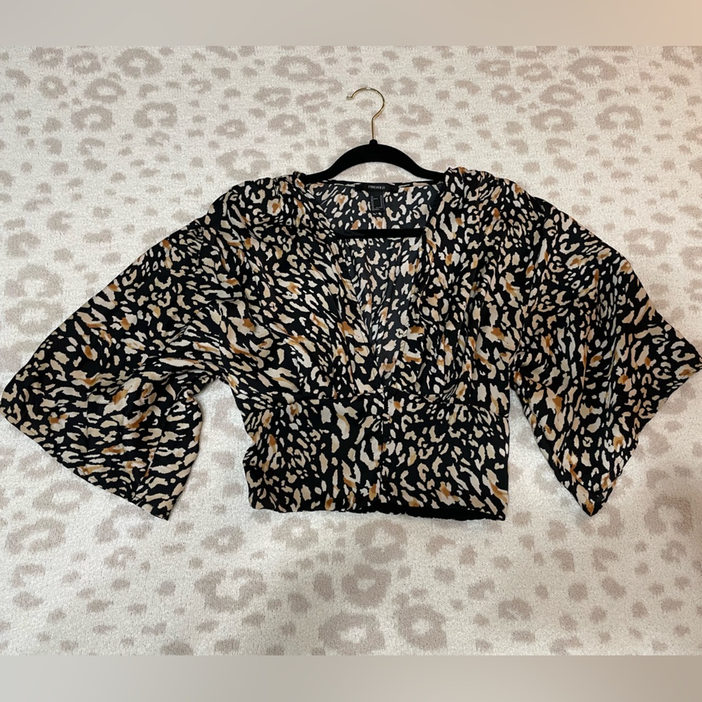 Animal print crop top
